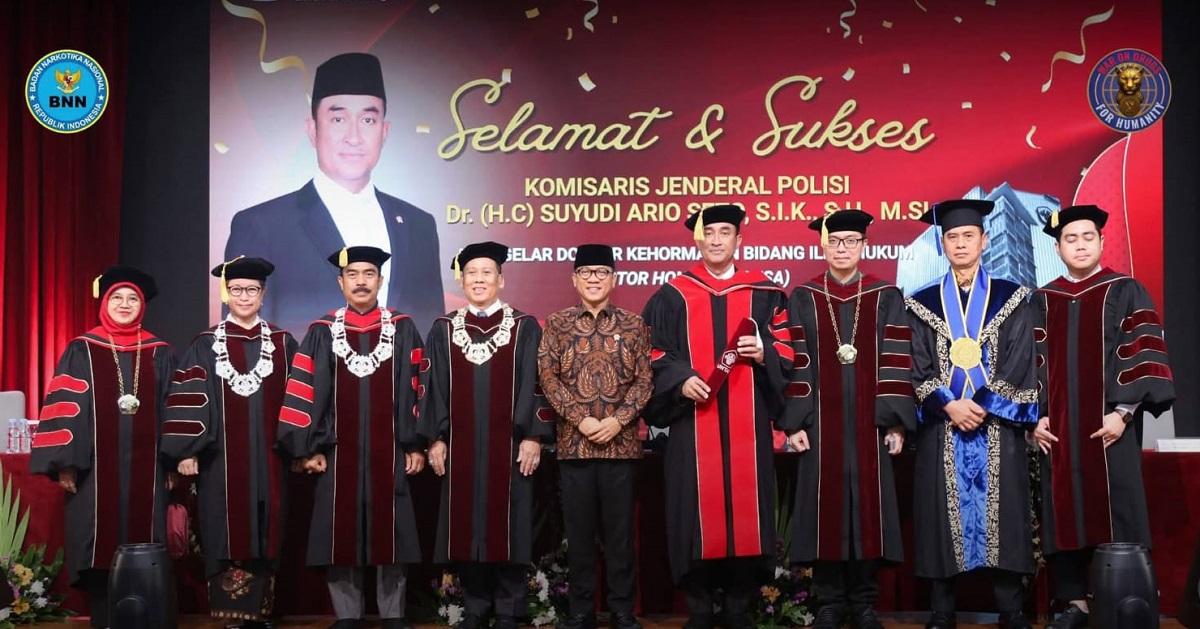 Perjuangan Kemanusiaan Melawan Narkoba: Kepala BNN RI Resmi Terima Doktor Kehormatan